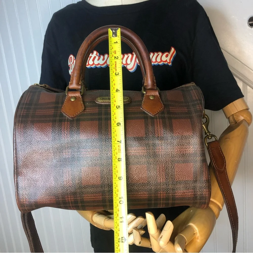 RALPH LAUREN Tartan Plaid Boston Travel Crossbody Shoulder Bag Speedy 30